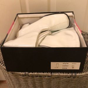 GoGo white knee high boots